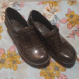 b.o.c. Brown Leopard Print Clogs